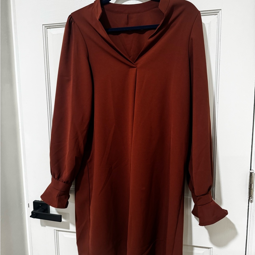 Elegant Brown Women's Dress
